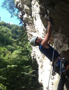 james is climbing in Chamonix